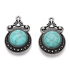 Synthetic Turquoise Pendants&nbsp;LS-PALLOY-TAC0044-55AS