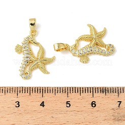 Brass Micro Pave Cubic Zirconia Pendants&nbsp;KK-A290-06G
