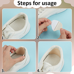 6 Sets 3 Colors PU Leather Self-adhesive Non Slip Shoe Pads&nbsp;AJEW-BC0009-36