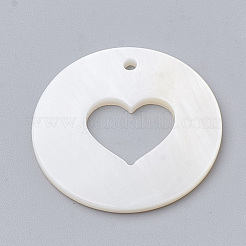 Freshwater Shell Pendants&nbsp;SHEL-N020-13