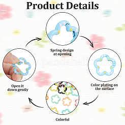 26Pcs Spray Painted Alloy Spring Gate Rings&nbsp;FIND-SC0022-55