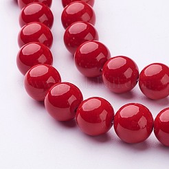 Natural Mashan Jade Round Beads Strands&nbsp;G-D263-12mm-XS31