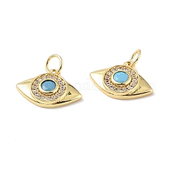 Brass Micro Pave Clear Cubic Zirconia Pendants&nbsp;KK-E068-VF352