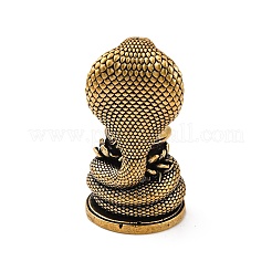 Brass Buddha Statue with Snake Display Decoration&nbsp;KK-D370-02AG
