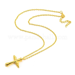Religion Cross with Wing Pendant Necklaces&nbsp;LS-NJEW-E101-01G