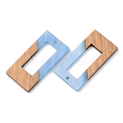 Opaque Resin & Walnut Wood Pendants&nbsp;RESI-S389-057A-C01