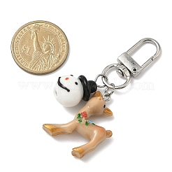 Christmas Theme Sika Deer Resin Pendants Decorations&nbsp;HJEW-JM04061