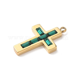 304 Stainless Steel Rhinestone Pendants&nbsp;STAS-L022-085G-09