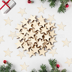 200Pcs Unfinished Wood Chips&nbsp;WOOD-CN0001-31A