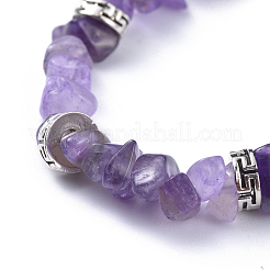 Natural Amethyst Chip Bracelets&nbsp;BJEW-JB04489-02