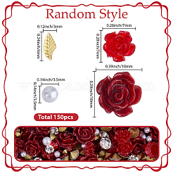 150Pcs Resin & Rhinestone Cabochons&nbsp;DIY-SP0005-87