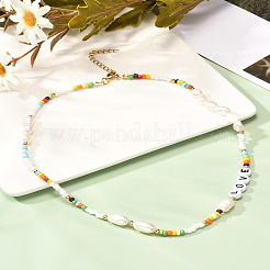 Love Beaded Necklace for Teen Girl Women&nbsp;X1-NJEW-TA00008