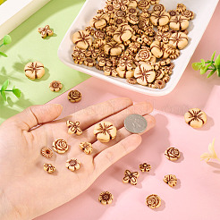 140Pcs 7 Styles Opaque Acrylic Beads&nbsp;SACR-TA0001-50