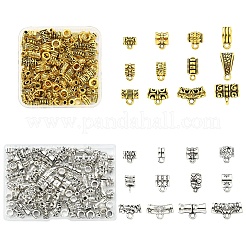 120Pcs 12 Styles Tibetan Style Alloy Tube Bails&nbsp;FIND-YW0007-32