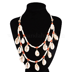 Bohemian Style Bib Necklaces&nbsp;NJEW-PH0001-11