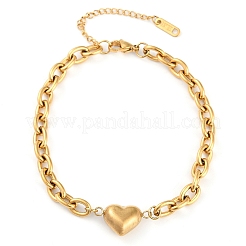 201 Stainless Steel Cable Chain Link Bracelets&nbsp;BJEW-M051-01G-1