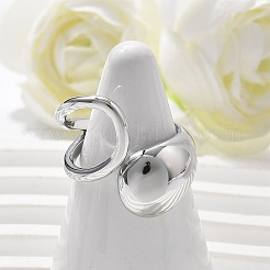 304 Stainless Steel Cuff Rings for Women&nbsp;RJEW-A063-01A-P