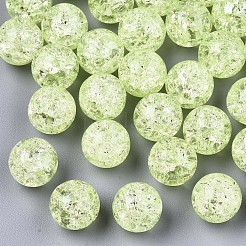 Transparent Crackle Acrylic Round Beads Strands&nbsp;LS-CCG-R002-12mm-07