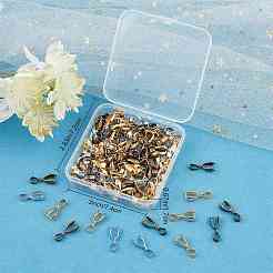 120Pcs 3 Colors Brass Ice Pick Pinch Bails&nbsp;FIND-SC0002-99