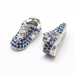 Brass Micro Pave Grade AAA Cubic Zirconia Beads&nbsp;KK-P126-01A-P-NR