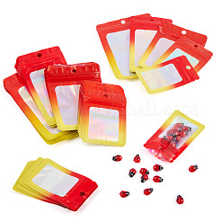 50Pcs 5 Styles Rectangle Glitter Holographic PVC Resealable Packaging Bags&nbsp;ABAG-TA0001-91