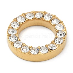 PVD Vacuum Plating 304 Stainless Steel Crystal Rhinestone Linking Rings&nbsp;STAS-Z082-01G-01