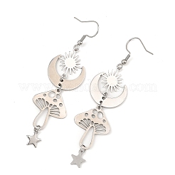 Celestial Brass & 304 Stainless Steel Dangle Drop Earrings for Women&nbsp;EJEW-JE07346-02
