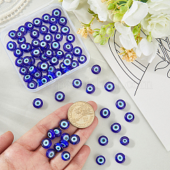 2 Strands Handmade Evil Eye Lampwork Beads Strands&nbsp;LAMP-PA0001-49