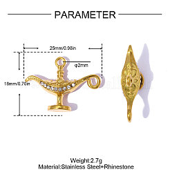 304 Stainless Steel Pendants&nbsp;STAS-OY015-5G