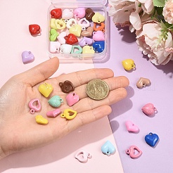40Pcs 4 Styles Baking Paint Acrylic Pendants&nbsp;OACR-YW0004-48
