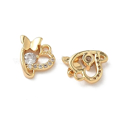 Brass Micro Pave Cubic Zirconia Charms&nbsp;KK-Z136-55G