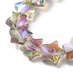 Transparent Electroplate Glass Beads Strands&nbsp;EGLA-E030-01D-01
