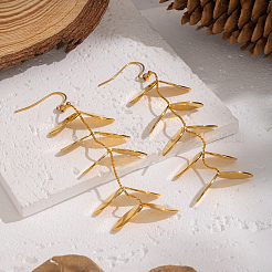 304 Stainless Steel Leaf Dangle Earrings&nbsp;PC8769