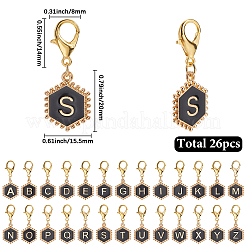 26Pcs Alloy Enamel Pendant Locking Stitch Markers&nbsp;HJEW-SC00139
