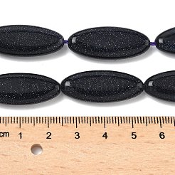Synthetic Blue Goldstone Beads Strands&nbsp;G-B078-E14-01A