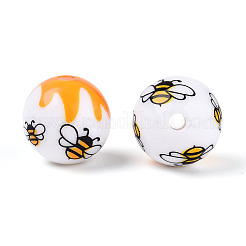 Printed Opaque Acrylic Beads&nbsp;MACR-T048-06B