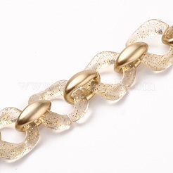 Handmade Transparent Acrylic Link Chains&nbsp;AJEW-JB00835-01