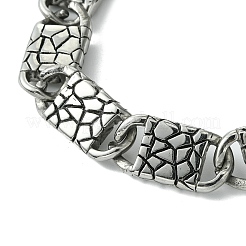 304 Stainless Steel Snake Skin Oval Link Chain Bracelets for Women Men&nbsp;BJEW-C063-10AS