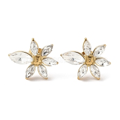 304 Stainless Steel Micro Pave Glass Cubic Zirconia Stud Earring for Women&nbsp;LS-EJEW-K302-06G