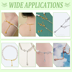 12Pcs 6 Styles Brass Ends with Chain&nbsp;FIND-NB00003