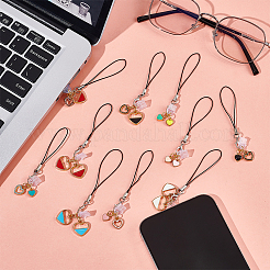 20Pcs Alloy Enamel Mobile Straps&nbsp;HJEW-OC00070