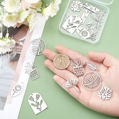 20Pcs 10 Style 201 Stainless Steel Pendants&nbsp;STAS-SC0003-11