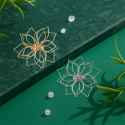 4Pcs 2 Colors Alloy Finger Rings&nbsp;RJEW-HY0001-13
