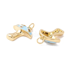 Autumn Theme Rack Plating Brass Micro Pave Colorful Cubic Zirconia Pendants&nbsp;KK-D073-06G
