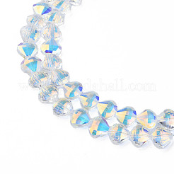 Electroplate Transparent Glass Beads Strands&nbsp;EGLA-N002-36-C01