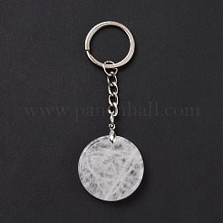 Natural Quartz Crystal Trinity Knot Pendant Keychain&nbsp;KEYC-E038-02P-06