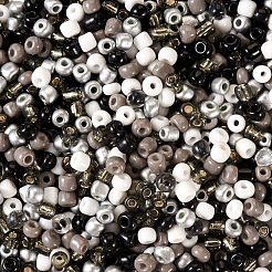 100G Opaque & Transparent Inside Colours 6/0 Glass Seed Beads&nbsp;SEED-TA0001-12A