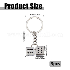 3Pcs Zinc Alloy Keychains&nbsp;KEYC-FH0001-74
