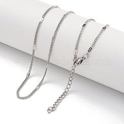 Non-Tarnish 304 Stainless Steel Curb Chain Necklaces&nbsp;NJEW-R266-03P