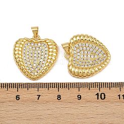 Brass Micro Pave Cubic Zirconia Pendants&nbsp;KK-C132-03F-G